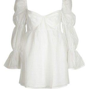 Corset Puff Sleeve Skater Dress